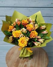 Букет цветов из:  Альстромерии и Розы в Калининске