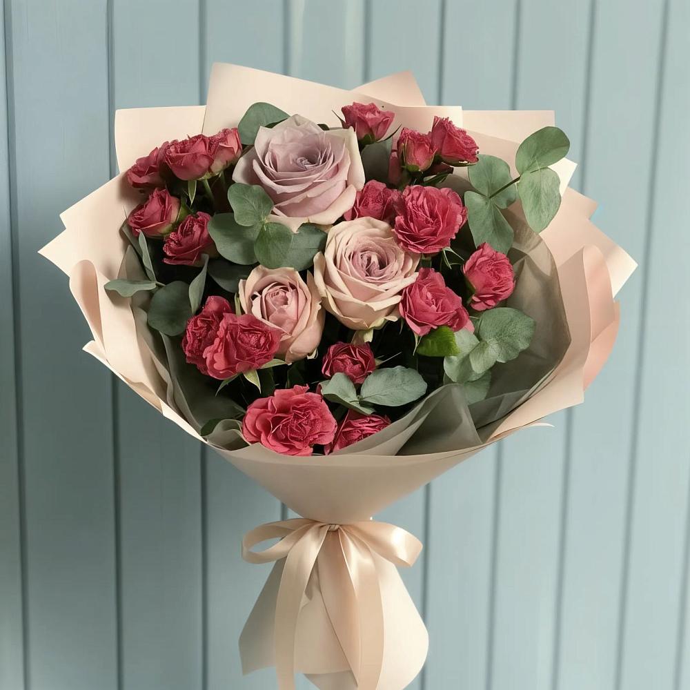 Букет цветов из: Гвоздики и Розы в Калининске