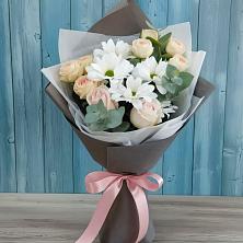 Букет цветов из:  Хризантемы и Розы в Калининске