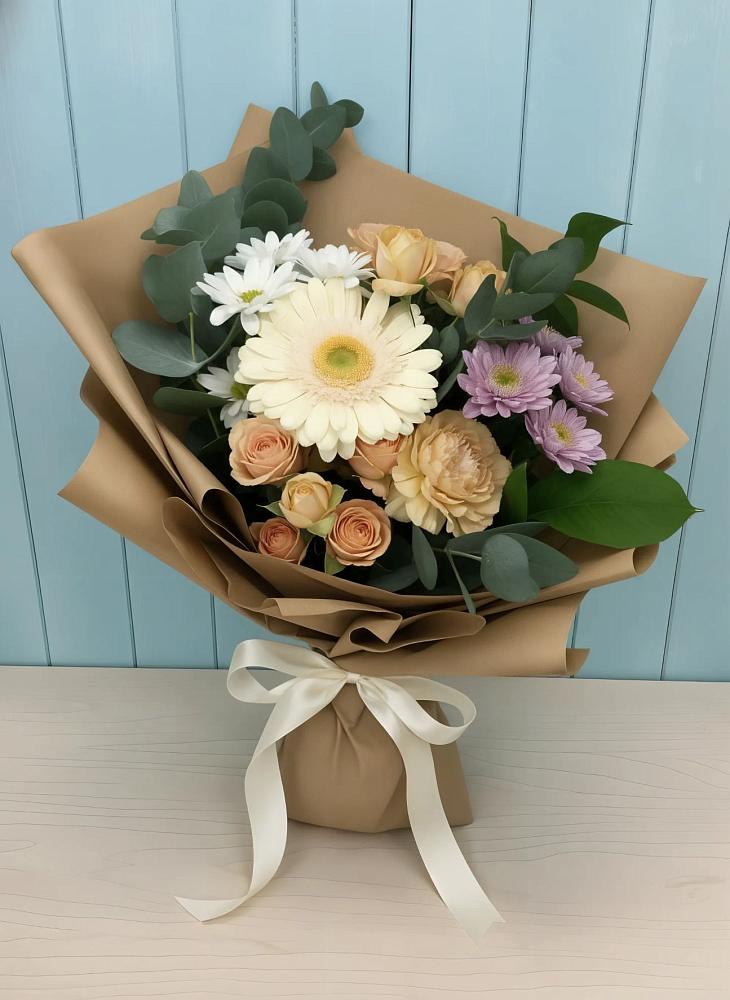 Букет цветов из: Герберы и Хризантемы в Калининске