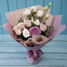 Букет цветов из:  Розы и Лизиантусы в Калининске