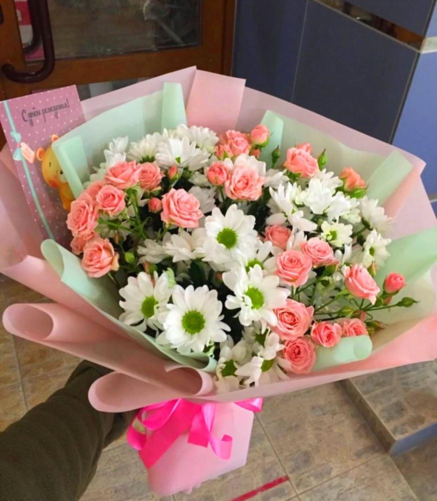 Букет цветов из: Розы и Хризантемы в Калининске