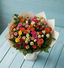 Букет Микс из разноцветных кустовых роз #REPLACE_PRED# Калининске